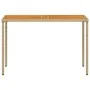 Garden table beige PE rattan wooden surface 115x54x74 cm by , Garden tables - Ref: Foro24-365078, Price: 87,27 €, Discount: %