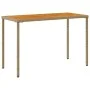 Garden table beige PE rattan wooden surface 115x54x74 cm by , Garden tables - Ref: Foro24-365078, Price: 87,27 €, Discount: %
