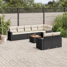 8-piece garden sofa set and black synthetic rattan cushions by , Garden sets - Ref: Foro24-3256539, Price: 547,84 €, Discount: %