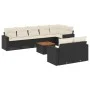 8-piece garden sofa set and black synthetic rattan cushions by , Garden sets - Ref: Foro24-3256539, Price: 547,84 €, Discount: %