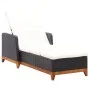 Sun lounger in synthetic rattan and solid black acacia wood by vidaXL, Loungers - Ref: Foro24-46012, Price: 177,92 €, Discoun...