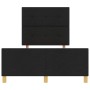 Estructura de cama con cabecera Negro 120 x 190 cm tela