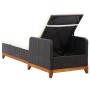 Tumbona de ratán sintético y madera maciza de acacia negro de vidaXL, Tumbonas - Ref: Foro24-46012, Precio: 180,36 €, Descuen...