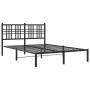 Estructura de cama con cabecero metal negro 120x200 cm de , Camas y somieres - Ref: Foro24-376322, Precio: 107,38 €, Descuent...