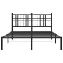 Estructura de cama con cabecero metal negro 120x200 cm de , Camas y somieres - Ref: Foro24-376322, Precio: 105,71 €, Descuent...