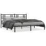 Estructura de cama con cabecero metal negro 183x213 cm de , Camas y somieres - Ref: Foro24-376329, Precio: 102,29 €, Descuent...