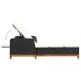 Sun lounger in synthetic rattan and solid black acacia wood by vidaXL, Loungers - Ref: Foro24-46012, Price: 187,24 €, Discoun...