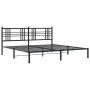 Estructura de cama con cabecero metal negro 183x213 cm de , Camas y somieres - Ref: Foro24-376329, Precio: 103,61 €, Descuent...