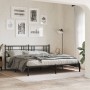 Estructura de cama con cabecero metal negro 183x213 cm de , Camas y somieres - Ref: Foro24-376329, Precio: 103,61 €, Descuent...
