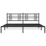 Estructura de cama con cabecero metal negro 183x213 cm de , Camas y somieres - Ref: Foro24-376329, Precio: 103,61 €, Descuent...