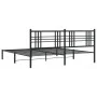 Bed frame with black metal headboard 183x213 cm by , Beds and slatted bases - Ref: Foro24-376329, Price: 102,29 €, Discount: %