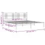 Bed frame with black metal headboard 183x213 cm by , Beds and slatted bases - Ref: Foro24-376329, Price: 102,29 €, Discount: %