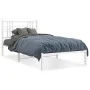 Metallbettgestell mit weißem Kopfteil 107x203 cm von , Betten und Lattenroste - Ref: Foro24-376369, Preis: 77,44 €, Rabatt: %