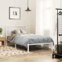 Metal bed frame with white headboard 107x203 cm by , Beds and slatted bases - Ref: Foro24-376369, Price: 77,44 €, Discount: %