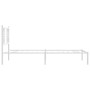 Metallbettgestell mit weißem Kopfteil 107x203 cm von , Betten und Lattenroste - Ref: Foro24-376369, Preis: 78,73 €, Rabatt: %