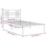 Metallbettgestell mit weißem Kopfteil 107x203 cm von , Betten und Lattenroste - Ref: Foro24-376369, Preis: 77,44 €, Rabatt: %