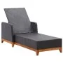 Sun lounger in synthetic rattan and solid black acacia wood by vidaXL, Loungers - Ref: Foro24-46012, Price: 177,92 €, Discoun...