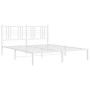 Bettgestell aus weißem Metall mit Kopfteil 160x200 cm von , Betten und Lattenroste - Ref: Foro24-376376, Preis: 115,58 €, Rab...