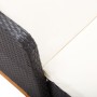 Tumbona de ratán sintético y madera maciza de acacia negro de vidaXL, Tumbonas - Ref: Foro24-46012, Precio: 180,36 €, Descuen...