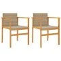 Gartenstühle 2 Stück aus Massivholz und beigem synthetischem Rattan von , Gartenstühle - Ref: Foro24-368710, Preis: 120,60 €,...