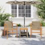 Gartenstühle 2 Stück aus Massivholz und beigem synthetischem Rattan von , Gartenstühle - Ref: Foro24-368710, Preis: 110,21 €,...