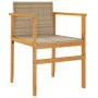 Gartenstühle 2 Stück aus Massivholz und beigem synthetischem Rattan von , Gartenstühle - Ref: Foro24-368710, Preis: 120,60 €,...