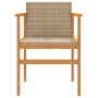 Gartenstühle 2 Stück aus Massivholz und beigem synthetischem Rattan von , Gartenstühle - Ref: Foro24-368710, Preis: 110,21 €,...