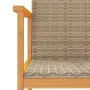 Gartenstühle 2 Stück aus Massivholz und beigem synthetischem Rattan von , Gartenstühle - Ref: Foro24-368710, Preis: 120,60 €,...