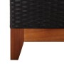 Tumbona de ratán sintético y madera maciza de acacia negro de vidaXL, Tumbonas - Ref: Foro24-46012, Precio: 180,36 €, Descuen...