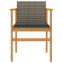 Gartenstühle und Kissen 2 Stück graues PE-Rattan und Massivholz von , Gartenstühle - Ref: Foro24-368712, Preis: 144,06 €, Rab...