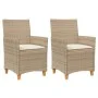 Gartenstühle mit Kissen 2 Stück beiges PE-Rattan und Akazienholz von , Gartenstühle - Ref: Foro24-368719, Preis: 201,55 €, Ra...