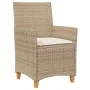 Gartenstühle mit Kissen 2 Stück beiges PE-Rattan und Akazienholz von , Gartenstühle - Ref: Foro24-368719, Preis: 201,55 €, Ra...