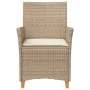 Gartenstühle mit Kissen 2 Stück beiges PE-Rattan und Akazienholz von , Gartenstühle - Ref: Foro24-368719, Preis: 201,55 €, Ra...