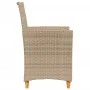 Gartenstühle mit Kissen 2 Stück beiges PE-Rattan und Akazienholz von , Gartenstühle - Ref: Foro24-368719, Preis: 201,55 €, Ra...