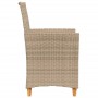 Gartenstühle mit Kissen 2 Stück beiges PE-Rattan und Akazienholz von , Gartenstühle - Ref: Foro24-368719, Preis: 205,51 €, Ra...
