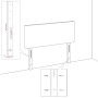 Cabecero de cuero sintético gris 203x16x78/88 cm