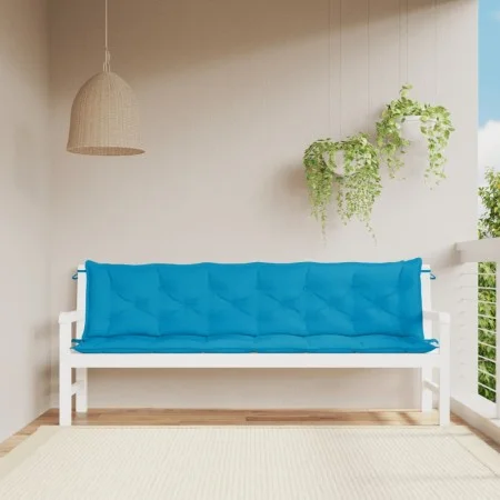 Gartenbankauflagen 2 Stück hellblau 200x50x7 cm von , Kissen für Stühle und Sofas - Ref: Foro24-361739, Preis: 57,11 €, Rabat...