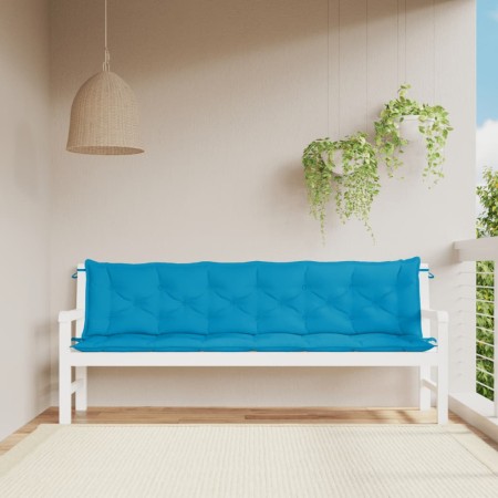 Gartenbankauflagen 2 Stück hellblau 200x50x7 cm von , Kissen für Stühle und Sofas - Ref: Foro24-361739, Preis: 57,73 €, Rabat...