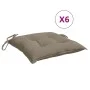 Gartenstuhlkissen 6 Stück taupefarbener Oxford-Stoff 40x40x7 cm von , Kissen für Stühle und Sofas - Ref: Foro24-361476, Preis...
