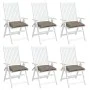 Gartenstuhlkissen 6 Stück taupefarbener Oxford-Stoff 40x40x7 cm von , Kissen für Stühle und Sofas - Ref: Foro24-361476, Preis...