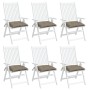 Gartenstuhlkissen 6 Stück taupefarbener Oxford-Stoff 40x40x7 cm von , Kissen für Stühle und Sofas - Ref: Foro24-361476, Preis...
