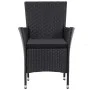 5-piece black synthetic rattan garden dining set by vidaXL, Garden sets - Ref: Foro24-45978, Price: 366,61 €, Discount: %