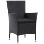 5-piece black synthetic rattan garden dining set by vidaXL, Garden sets - Ref: Foro24-45978, Price: 366,61 €, Discount: %