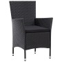 Juego de comedor de jardín 5 piezas ratán sintético negro de vidaXL, Conjuntos de jardín - Ref: Foro24-45978, Precio: 383,64 ...