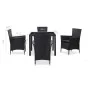 5-piece black synthetic rattan garden dining set by vidaXL, Garden sets - Ref: Foro24-45978, Price: 366,61 €, Discount: %