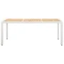 Garten-Essgruppe 9-teilig aus weißem synthetischem Rattan von vidaXL, Gartensets - Ref: Foro24-45980, Preis: 581,56 €, Rabatt: %