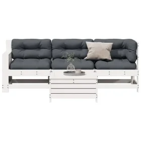 4-teiliges Gartenmöbel-Set mit Kissen aus massivem Weißkiefernholz von , Gartensets - Ref: Foro24-3250773, Preis: 400,76 €, R...