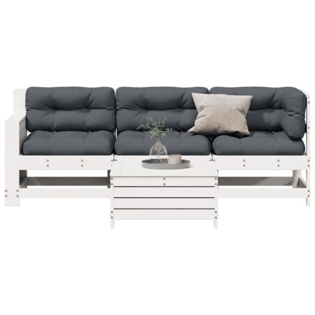 4-teiliges Gartenmöbel-Set mit Kissen aus massivem Weißkiefernholz von , Gartensets - Ref: Foro24-3250773, Preis: 405,77 €, R...