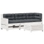 4-piece garden furniture set with solid white pine wood cushions by , Garden sets - Ref: Foro24-3250773, Price: 405,77 €, Dis...