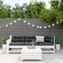 4-teiliges Gartenmöbel-Set mit Kissen aus massivem Weißkiefernholz von , Gartensets - Ref: Foro24-3250773, Preis: 405,77 €, R...